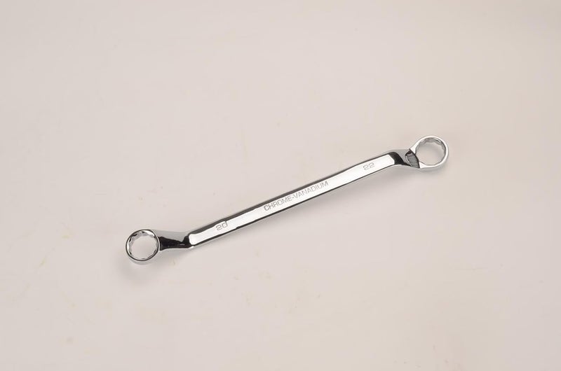 FLZOSPER 20mm x 22mm 12 Point 45-Degree Offset Double Box End Wrench Polished Finish, Cr-V - Image 1